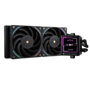lot 25663 image: Thermalright Frozen Vision 240 Black-Liquid CPU Water Cooler, with 2 PWM Fans,2.88-inch Square Image IPS LCD Display for 480x480 Pixels, Computer CPU Water Cooler for AM4AM5,Intel lga17001851115X - Retail $81