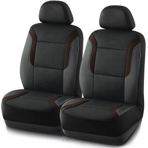 lot 25665 image: Skechers Memory Foam Car Seat Covers, Air Cool Mesh Thick Seat Covers, Car Seat Covers Front Seats Airbag Compatible, Automotive Comfort Protection for Most Cars,Van,Trucks, SUVs, Brown - Retail $46