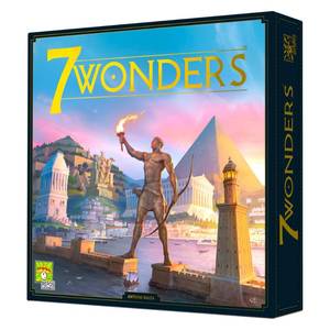 lot 25712 image: 7 Wonders Board Game (New Edition) - Lead Your Civilization to Prosperity, Strategy Game for Kids and Adults, Ages 10, 3-7 Players, 30 Minute Playtime. - Retail $60