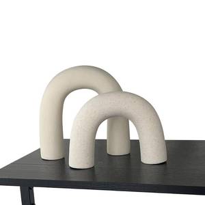 lot 25725 image: Defined Deco Ceramics Arch Decorative Objects, Neutral Home Decor for Shelves, Shelf Decor Aesthetic, Home Decorations for Living Room Decor, - Retail $26