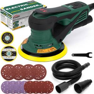 Pro-Grade Random Orbital Sander | 350W Brushless Powerhouse w/Dual 5 & 6" Pads | 4000-10K RPM Variable Speed | Dust-Free Woodworking Beast for Floors, Auto & DIY Projects - Retail: $160"
