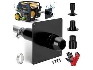 lot 25745 image: Generator Exhaust Extension Silencer Kit with Universal Adapters Compatible ALL Portable Generators - Retail $85