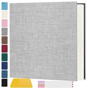 lot 25747 image: Large 18In Photo Album Self Adhesive 60 Pages, Scrapbook Albums with Sticky Page Holds 10x12 & 8x10 & 5X7 & 4x6 Pictures, DIY Photo Book Ideal Gift for Family Wedding Baby - Retail $26