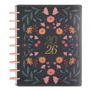 lot 25807 image: Happy Planner Disc-Bound Planner Jan.Dec. 2026, Includes 3 Extra Months and 2 Sticker Sheets, Classic Size, 7 x 9.25, Dashboard Layout, Happy Poppies - Retail $20