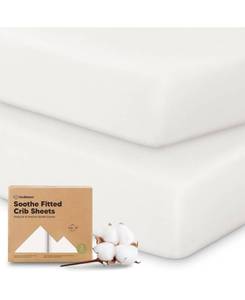 lot 25784 image: 2pk Jersey Fitted Crib Sheets, Soft & Breathable Baby Crib Sheet, Standard Nursery Crib Sheet Cover - Retail $30