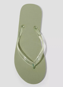 lot 42390 image: Shade & Shore Womens Sydney Flip Flop Sandals Olive Green Size 10