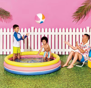 lot 42404 image: Sun Squad Inflatable 3-Ring Pool