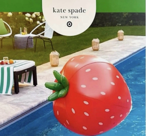 lot 42406 image: Kate Spade Strawberry Pool Float Light-Up Decor