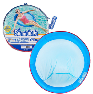 lot 42422 image: SwimWays Spring Float Premium Papasan Pool Lounger, Inflatable Pool Floats Adult with Fast Inflation for Ages 15 & Up