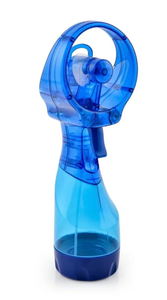 lot 42471 image: O2COOL Deluxe Handheld Battery Powered Water Misting Fan Blue - New 3.7 inch by 10.6 inch
