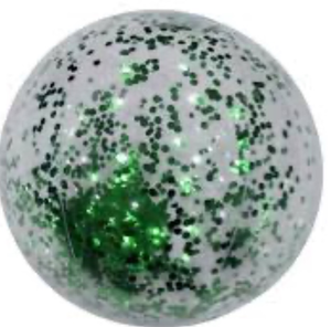 lot 43122 image: Green Glitter Inflatable Beach Ball