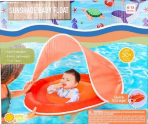 lot 43127 image: Sunny Days Baby Float with Sunshade Canopy
