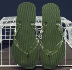 lot 43132 image: Unisex Basic Flip Flops - Olive Green-Size 11
