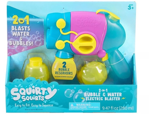 lot 43161 image: Squirty Squirts 2-in-1 Bubble & Water Blaster
