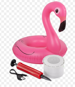 lot 43169 image: Flamingo Pool Float Bluetooth Speaker Set