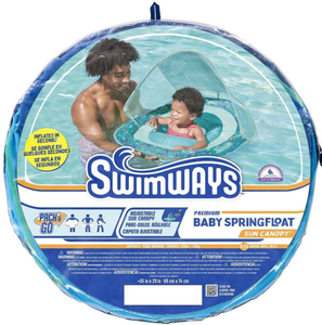 lot 43177 image: SwimWays Baby Spring Float with Sun Canopy