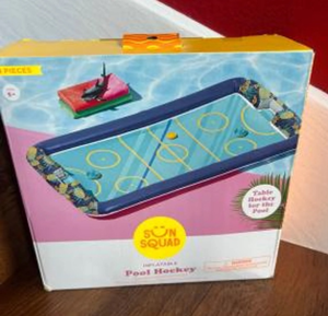 lot 43180 image: Sun Squad Inflatable Pool Hockey Game Set