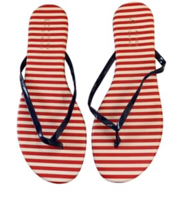 lot 43188 image: Patriotic Striped Flip Flops-size 11