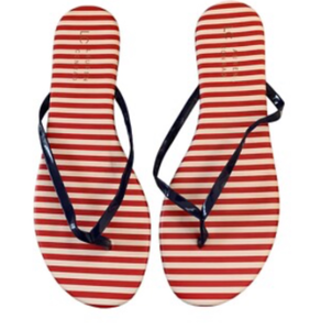 lot 43189 image: Patriotic Striped Flip Flops-size 10
