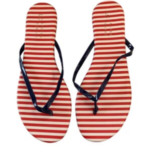 lot 43190 image: Patriotic Striped Flip Flops-size 10