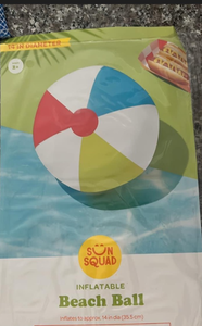 lot 43223 image: Sun Squad 14-inch Inflatable Beach Ball-5 pack