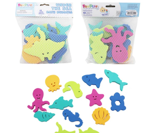 lot 43229 image: Under the Sea Bath Buddies 13pc Foam Set