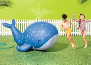 lot 43237 image: Giant Blue Whale Sprinkler Water Toy