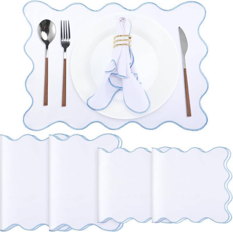 lot 55693 image: Cotton Linen Placemats & Napkins Set (4)
