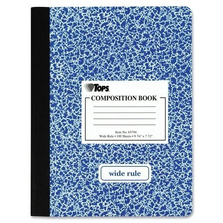 lot 55714 image: 4 PACK TOPS Composition Book, Hard Cover, White