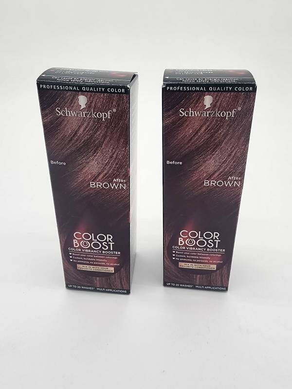 lot 85588 image: NEW 2 Schwarzkopf Color Boost - BROWN - Hair Color Vibrancy Booster
