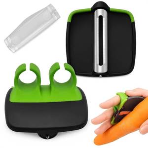 lot 86581 image: Finger Peeler for Potatoes Carrots Finger Grip Palm Double-Sided Blade