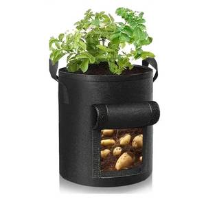 lot 88583 image: 2 PACK Grow Bags 5 Gallon Black Fabric Reusable