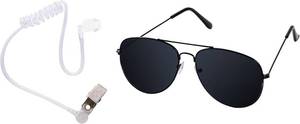 lot 55758 image: Sucrain Playing Cosplay Black Sunglasses with Earpiece Earplugs Ring Bearer for Halloween Costume