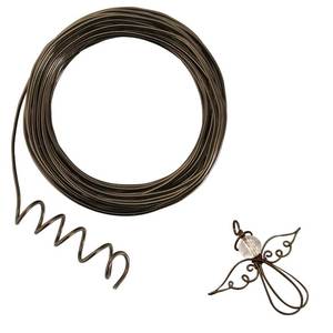 lot 55782 image: 50 Feet Brown Aluminum Craft Wire, 12 Gauge 2mm Thickness Sculpting Wire, Armature Wire for Sculpting, Bendable Metal Craft Wire for Making Dolls Skeleton DIY Crafts