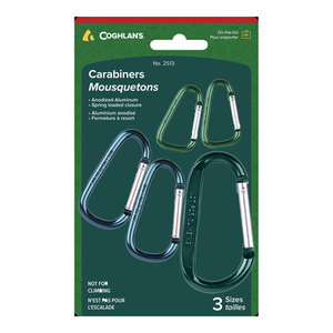 lot 55787 image: Coghlans Multi-Pack Carabiners - 5-Pack