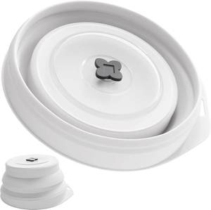 lot 55818 image: Li&Zhao Collapsible Dog Bowls - Silicone Travel Dog Bowl with Cover Lids Portable Expandable Pet Bowls Portable Water Bow for Cats Feeding Traveling Camping Hiking Walking(Grey)