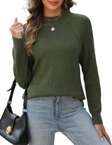 lot 55858 image: CiCiBird Women s Fall Crewneck Knit Sweater Long Sleeve Casual Soft Pullover Jumper Tops