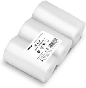 lot 55872 image: 2024 New 6 x 50 3 Rolls, Vacuum Sealer Rolls Bags for Food, Great for Food Storage, Sous Vide and Meal Prep, Wevac Lite