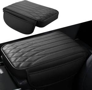 lot 55873 image: SLIMI 1 PC Car Armrest Cover, Leather Center Console Protector, Armrest Pad, Armrest Pad with Pocket, Automotive Decoration, Universal for Most Cars, Trucks, SUVs (Black)