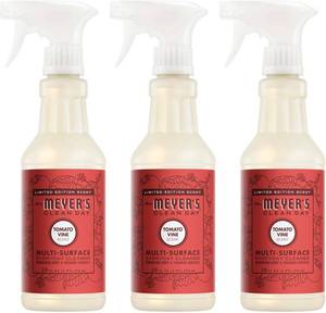 lot 55898 image: Mrs. MEYERS CLEAN DAY Multi-Surface Everyday Cleaner, Tomato Vine Scent, 16 Fl Oz Bottle - 3 Pack