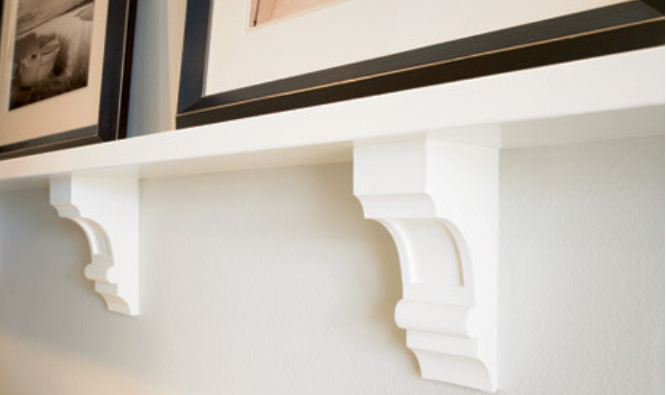 lot 100 image: Box of 2 Decorative Brackets White 4W x 10H x 5 14D Urethane bracket BKT5X10 by Fypon