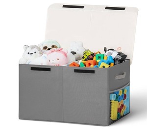 lot 181 image: Hula Home Storage Chest WITH FLIP-TOP LID Your Key to a Well Rounded Foldable Storage Chest WITH FLIP-TOP LID (2 Pack)