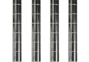 lot 151 image: 74 Wire Shelving Poles 4-Pack - Gray Epoxy