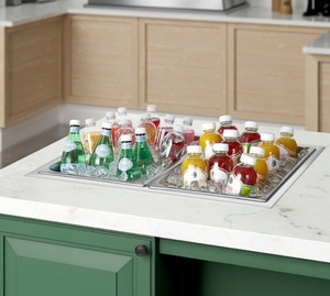 ServIt Two Pan Ice-Cooled Drop-In Food Well - SDI-2A - Great Outdoor Kitchen Addition - Beer Cooler *Retails $809*