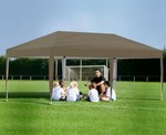 20 ft. x 10 ft. Instant Pop Up Canopy Tent Sun Shelter in Brown with 6 Removable Sidewalls and Adjustable Height *Retails $195*