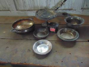 lot 2703 image: Selection of Silver Plate - Bowls - Servers