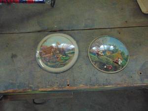 lot 2707 image: Pair of 3D Globed Wall Hangings