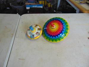 lot 2770 image: Pair of Vintage Metal Tops