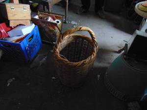 lot 2796 image: Pair of Baskets -  - Trashcans 