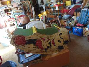 Wooden MIckey Mouse Rocker